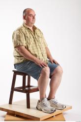 Whole Body Man Artistic poses White Casual Overweight Bald